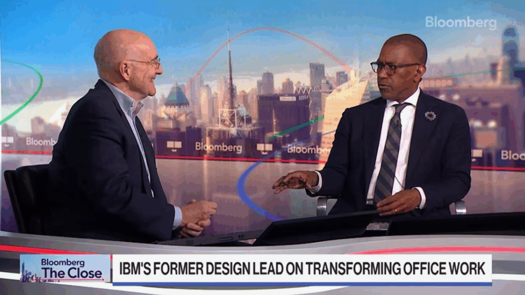 Photo of Phil Gilbert appearing on Bloomberg TV