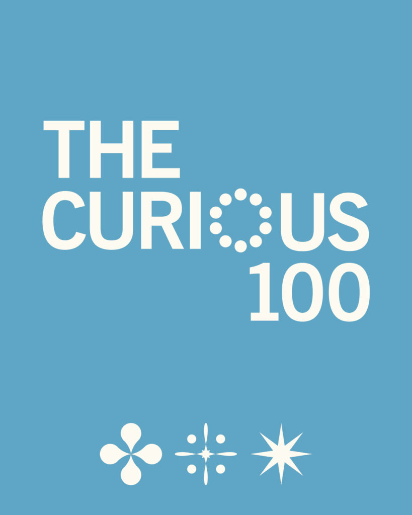 Logo lockup for The Curious 100