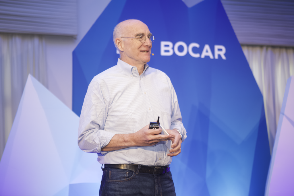 Phil Gilbert delivering keynote at Bocar Global Leadership Summit, Puebla, Mexico, March 2026